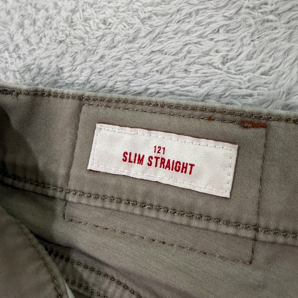 Lucky Brand Mens 34x32 121 Slim Straight Pants Beige Khaki Cotton Stretch Casual - Picture 7 of 14